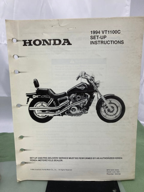 Honda 61MM808 VT1100C Shadow Service Manual 1987-1996 Genuine