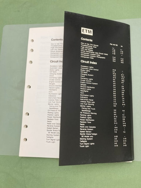 Honda 61MY400 GL1500 Goldwing Service Manual & 61MY400-AH ETM 1992 Genuine