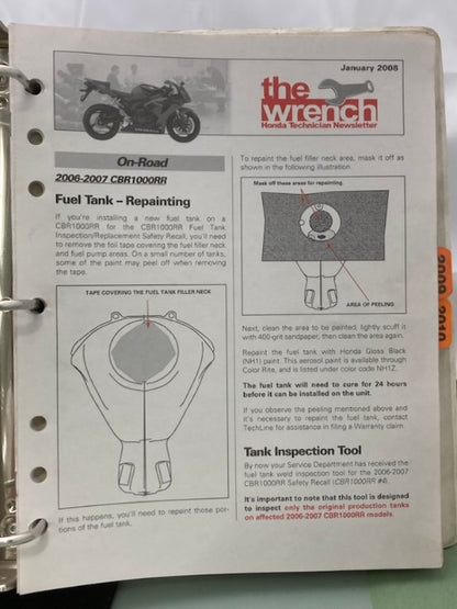 Honda The Wrench Technician Newsletters and Service Bulletins 2003-2019 Genuine