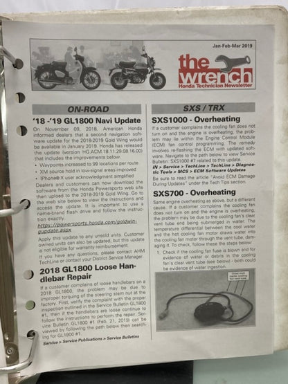 Honda The Wrench Technician Newsletters and Service Bulletins 2003-2019 Genuine