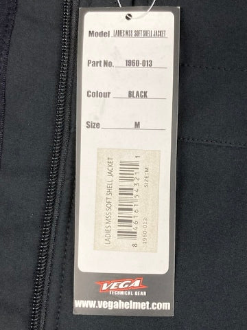 Vega 1960-013 Ladies MSS Softshell Jacket, Black Medium New Genuine