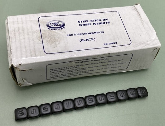 360 Pk. K&L 32-3493 Steel Stick-On Wheel Weights 5 Gram Segments New Genuine