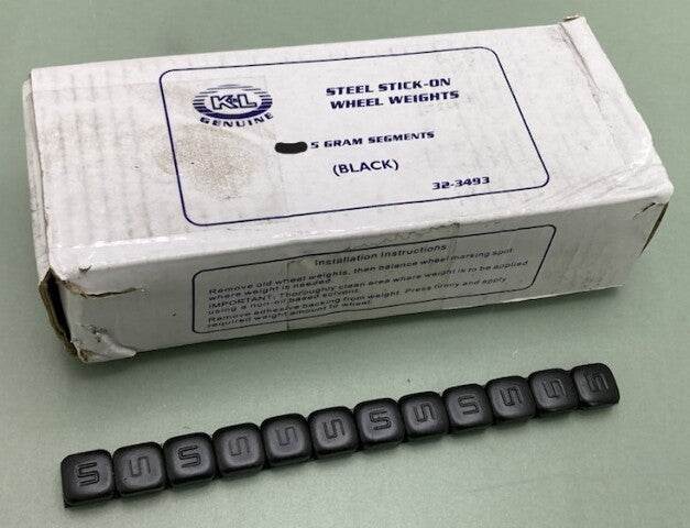 K&L 32-3493 Steel Stick-On Wheel Weights 5 Gram Segment New Genuine
