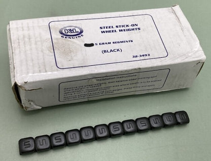 K&L 32-3493 Steel Stick-On Wheel Weights 5 Gram Segment New Genuine