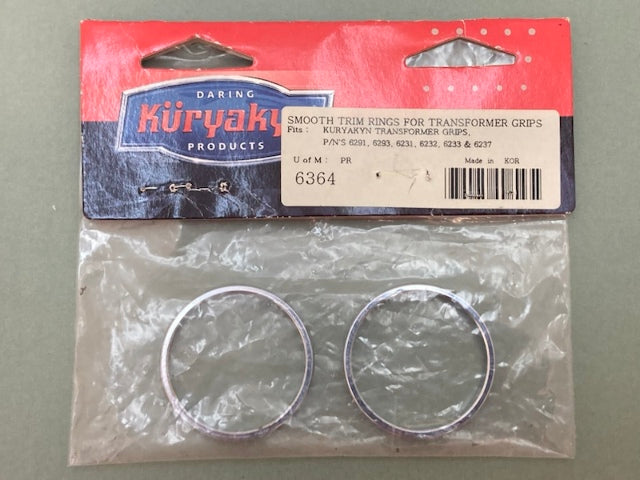 Kuryakyn 6364 Smooth Trim Rings for Tranformer Grips New Genuine