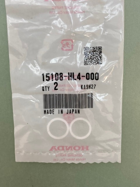 Qty 2 Honda 15108-HL4-000 Ring (12X15) New Genuine
