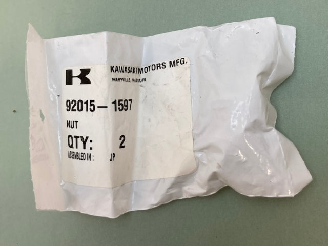 2 Pk. Kawasaki 92015-1597 Nut, Lock, 10Mm New Genuine