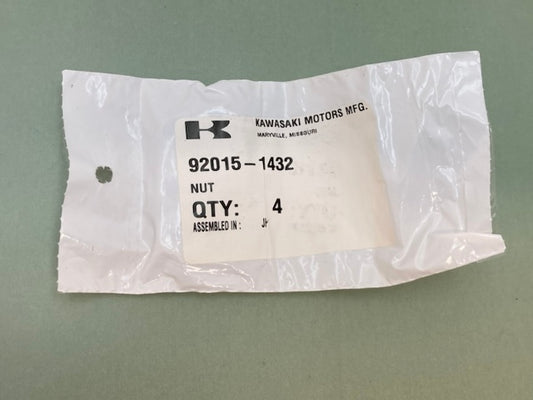 4 Pk. Kawasaki 92015-1432 Nut, 8Mm New Genuine
