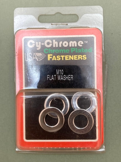 4 Pk. Cy-Chrome MCS-132 M10 Flat Washer New Genuine