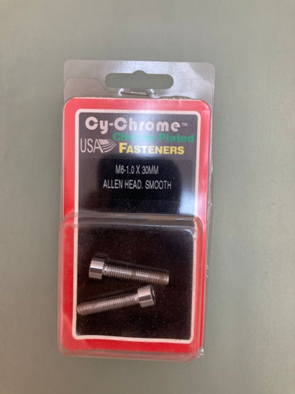 2 Pk. Cy-Chrome MCS-069 M6-1.0x30MM Allen Head, Smooth New Genuine