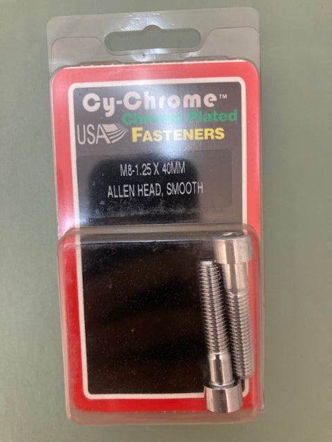 2 Pk. Cy-Chrome MCS-081 M8-1.25x40MM Allen Head, Smooth New Genuine
