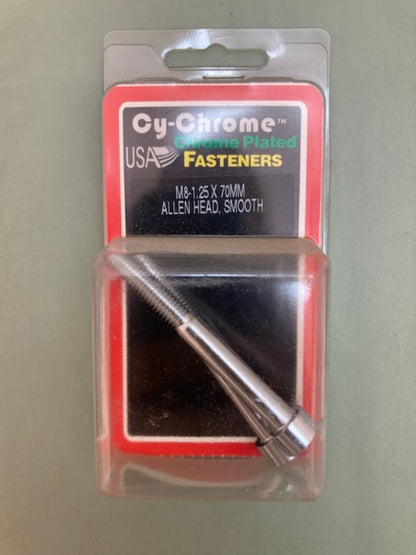 2 Pk. Cy-Chrome MCS-084 M8-1.25x70MM Allen Head, Smooth New Genuine
