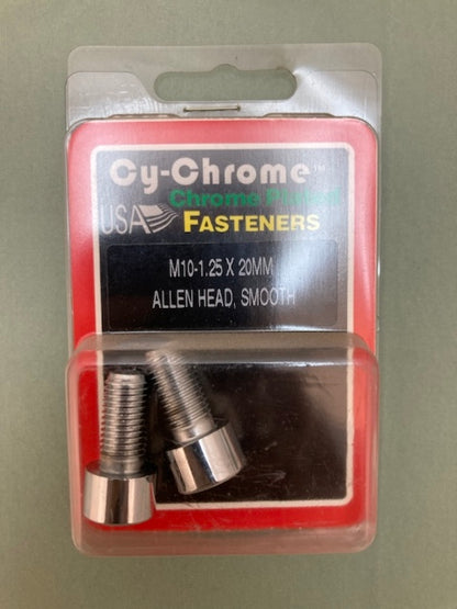 2 Pk. Cy-Chrome MCS-085 M10-1.25x20MM Allen Head, Smooth New Genuine