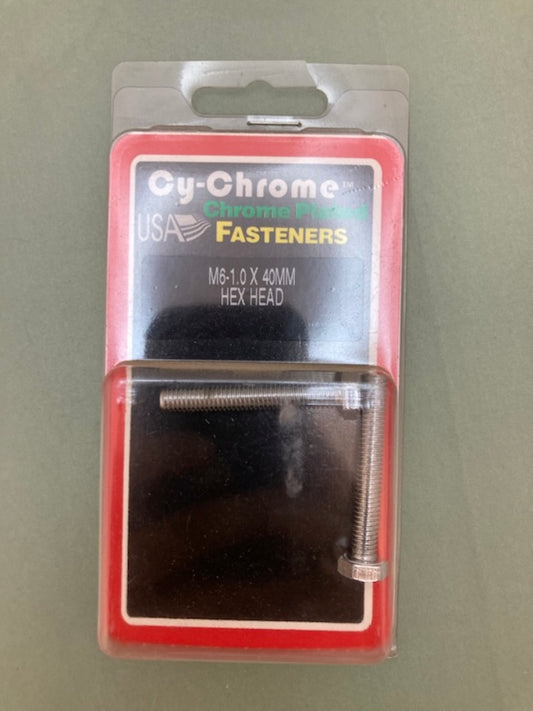 2 Pk. Cy-Chrome MCS-103 M6-1.0x40MM Hex Head New Genuine