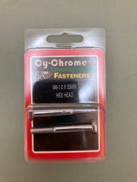 2 Pk. Cy-Chrome MCS-104 M6-1.0x50MM Hex Head New Genuine