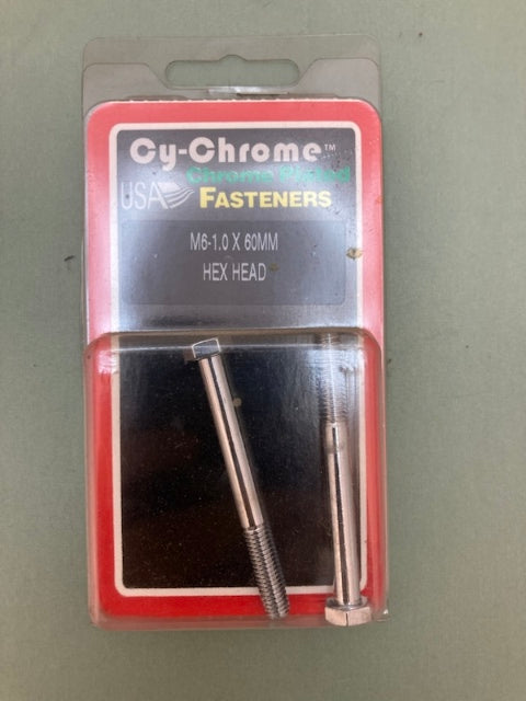 2 Pk. Cy-Chrome MCS-105 M6-1.0x60MM Hex Head New Genuine