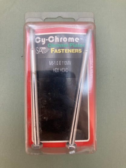 2 Pk. Cy-Chrome MCS-110 M6-1.0x110MM Hex Head New Genuine
