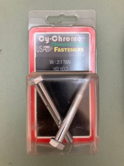 2 Pk. Cy-Chrome MCS-117 M8-1.25x70MM Hex Head New Genuine