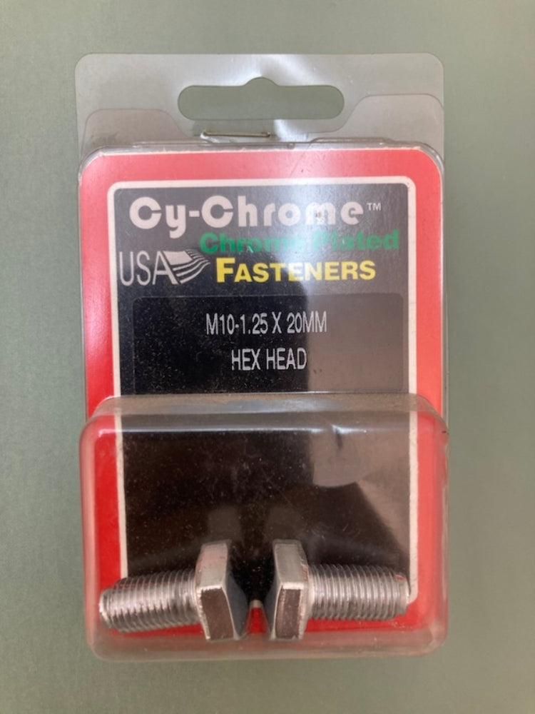 2 Pk. Cy-Chrome MCS-118 M10-1.25x20MM Hex Head New Genuine