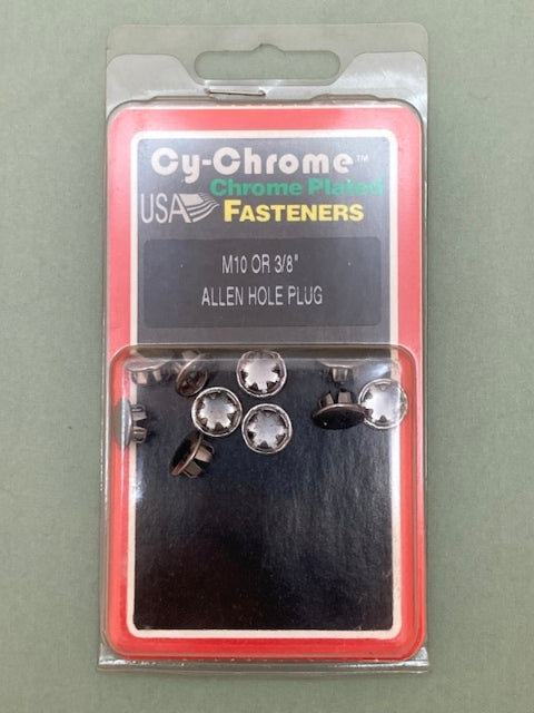 10 Pk. Cy-Chrome MCS-123 M10 or 3/8" Allen Hole Plug New Genuine