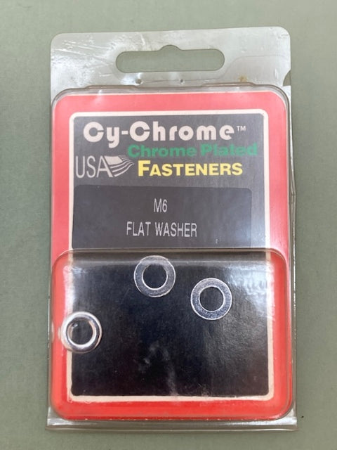3 Pk. Cy-Chrome MCS-130 M6 Flat Washer New Genuine