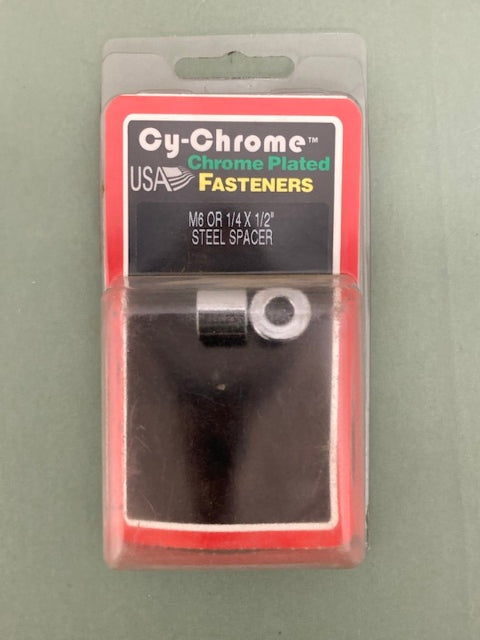 2 Pk. Cy-Chrome MCS-139 M6 or 1/4x1/2" Steel Spacer New Genuine
