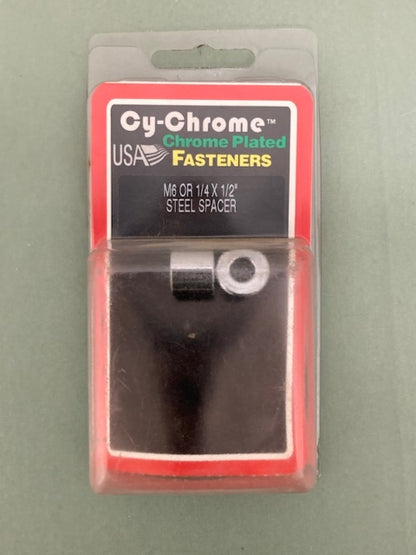 2 Pk. Cy-Chrome MCS-139 M6 or 1/4x1/2" Steel Spacer New Genuine