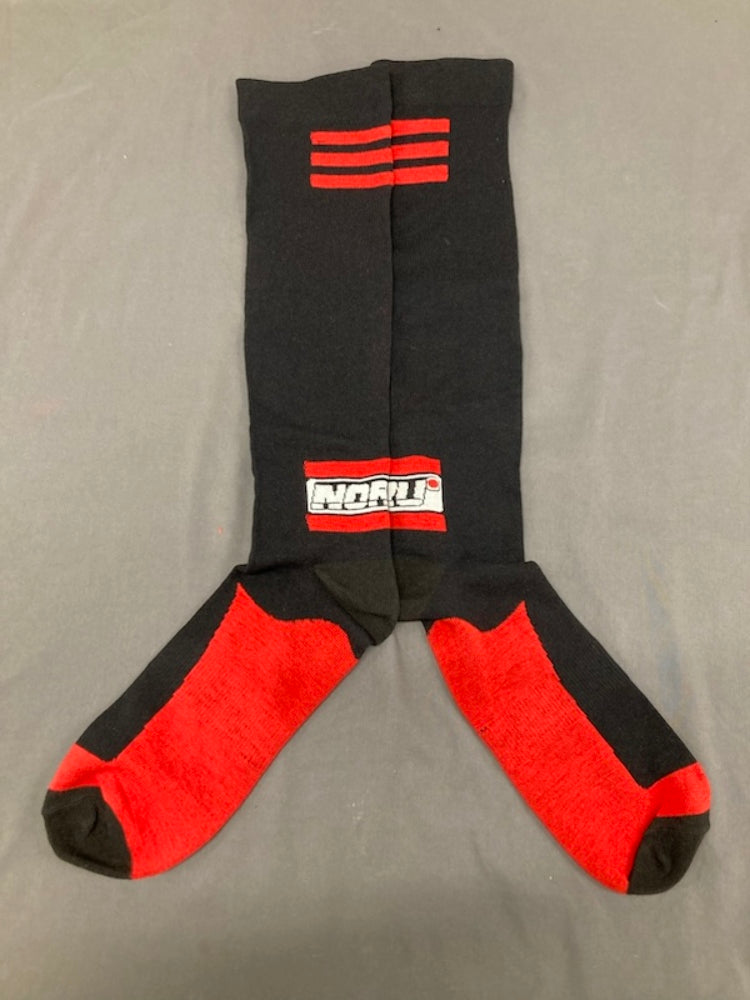 Noru 7201-2111-00 Socks Long BLK/RED (9-13) New Genuine