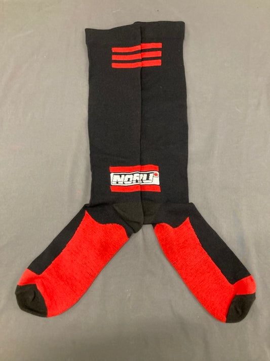 Noru 7201-2111-00 Socks Long BLK/RED (9-13) New Genuine