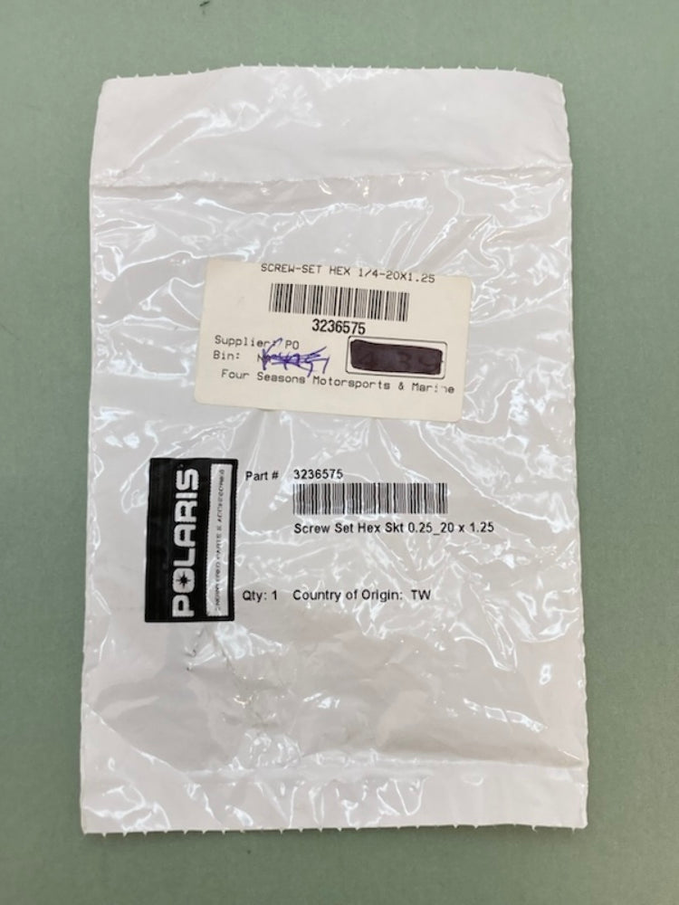 Polaris 3236575 Hex Set Screw 1/4-20x1.25 New Genuine