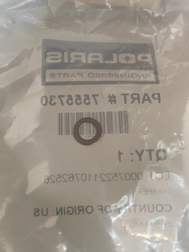 QTY 2 Polaris 7555730 Flat Aluminum Washer New Genuine