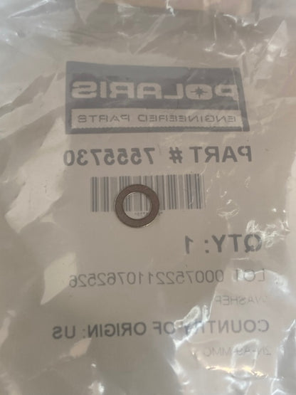 QTY 2 Polaris 7555730 Flat Aluminum Washer New Genuine