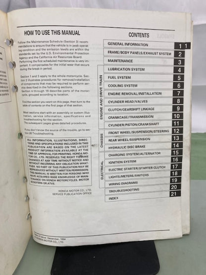 Honda 61MAL02 CBR600F3 '95-'97 Service Manual Genuine