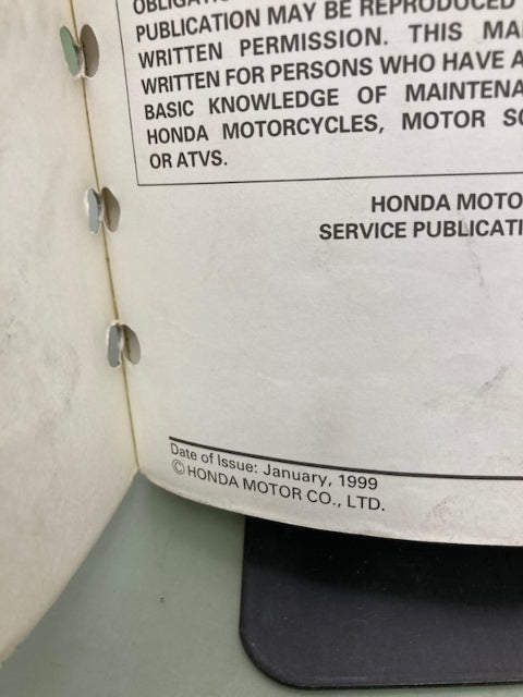 Honda 61MBW01 CBR600F4 '99-'00 Service Manual Genuine
