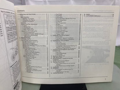 Honda 31KZ3730 CR250R Owner's Manual '02 Genuine
