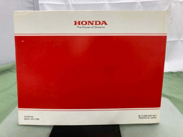 Honda 31KZ3730 CR250R Owner's Manual '02 Genuine