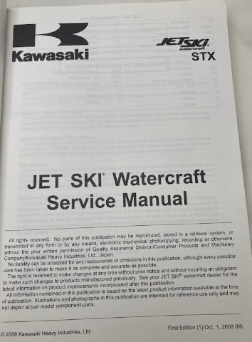 Kawasaki 99924-1420-01 STX Jet Ski Service Manual 2008 Genuine