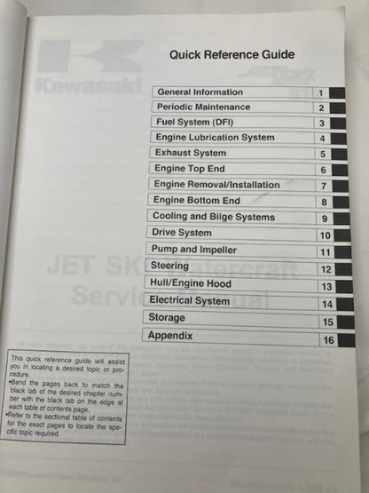 Kawasaki 99924-1420-01 STX Jet Ski Service Manual 2008 Genuine