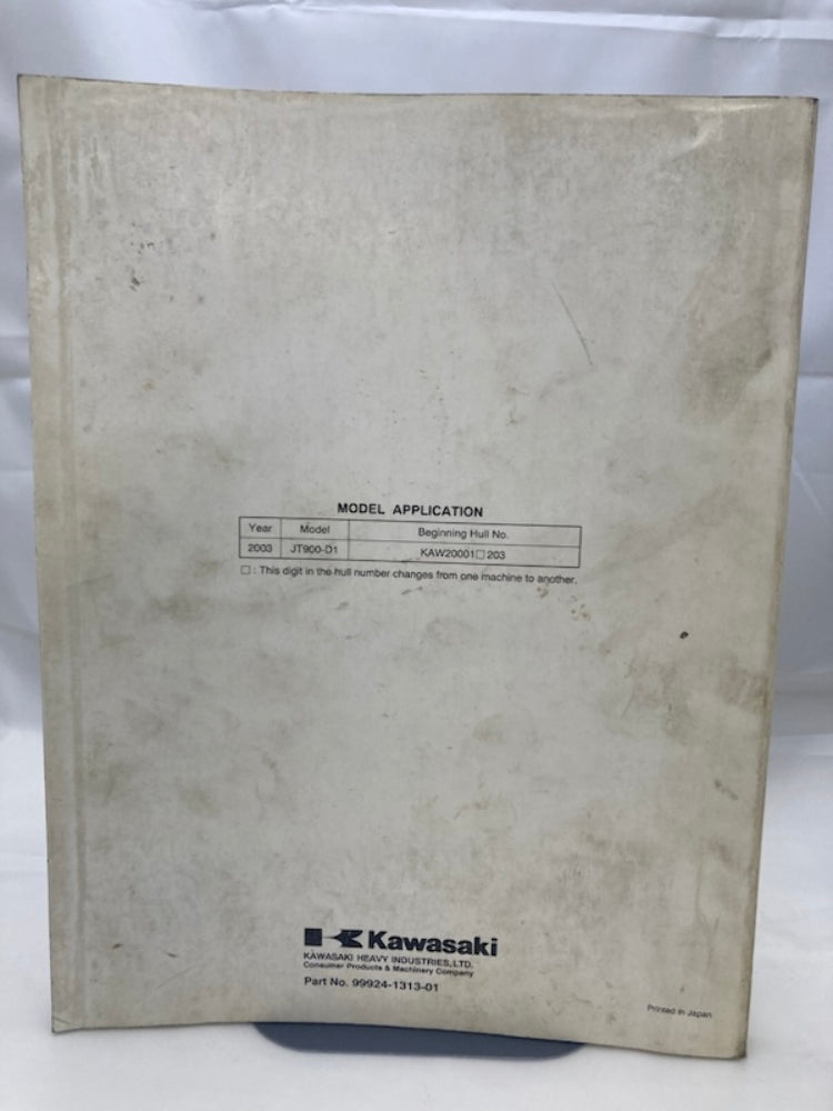 Kawasaki 99924-1313-01 900 STX Jet Ski Service Manual 2002 Genuine