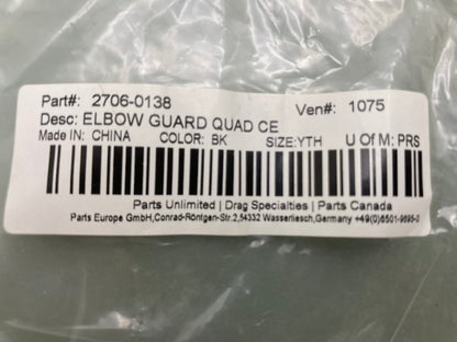 Thor 2706-0138 Quadrant Elbow Guards Size Youth New Genuine