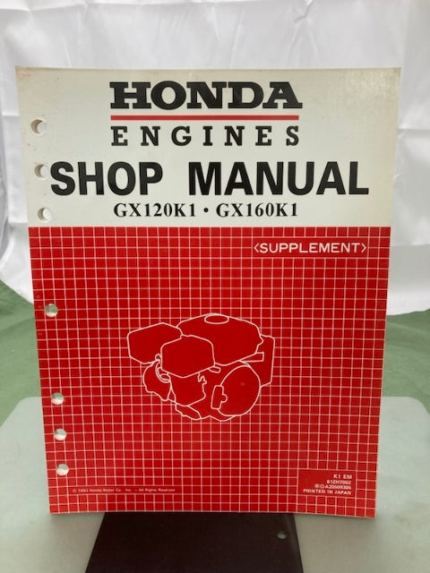Honda 61ZH700 GX120K1 GX160K1 Engine Shop Man '91 w/ Supp 61ZH700Z '93 Genuine