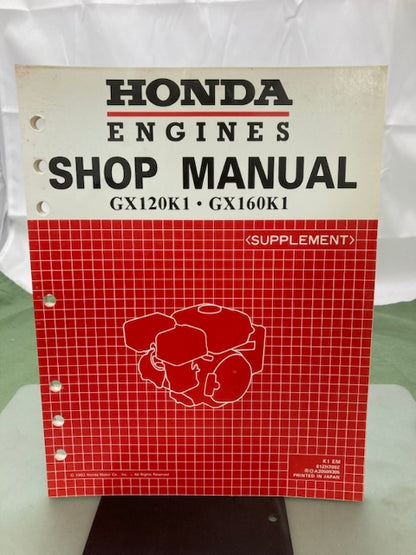 Honda 61ZH700 GX120K1 GX160K1 Engine Shop Man '91 w/ Supp 61ZH700Z '93 Genuine