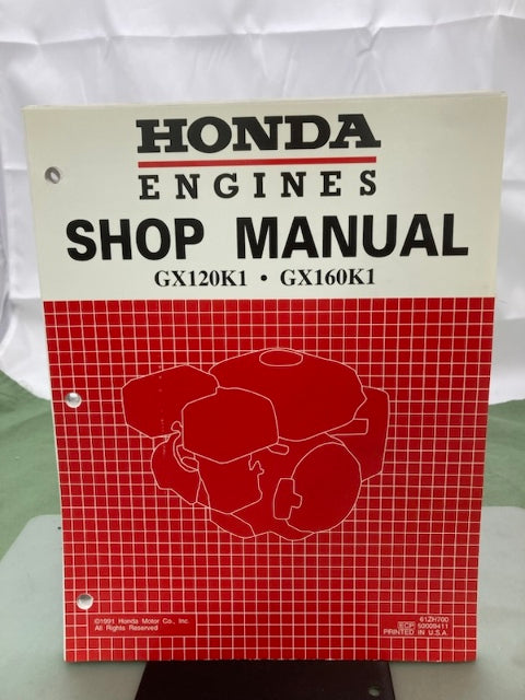 Honda 61ZH700 GX120K1 GX160K1 Engine Shop Man '91 w/ Supp 61ZH700Z '93 Genuine