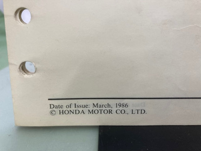 Honda 61ZE010 GX110 GX140 Engine Shop Manual 1986 Genuine