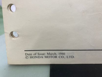 Honda 61ZE010 GX110 GX140 Engine Shop Manual 1986 Genuine