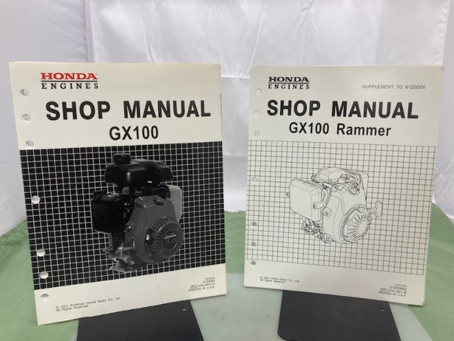 Honda 61Z0D00 GX100 Shop Manual '01 w/ Supplement 61Z0D00Z Rammer '01 Genuine