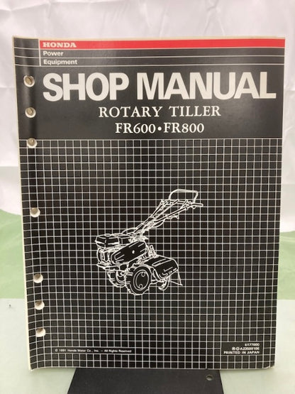 Honda 6177000 FR600 FR800 Rotary Tiller Shop Manual 1991 Genuine