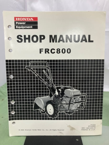Honda 61V2000 FRC800 Tiller Shop Manual 2002 Genuine