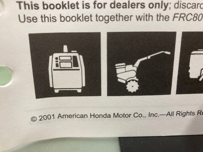 Honda 61V2000 FRC800 Tiller Shop Manual 2002 Genuine