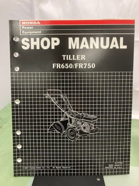 Honda 6177700 FR650 FR750 Tiller Shop Manual '97 w/ Supplement 6177700Z Genuine